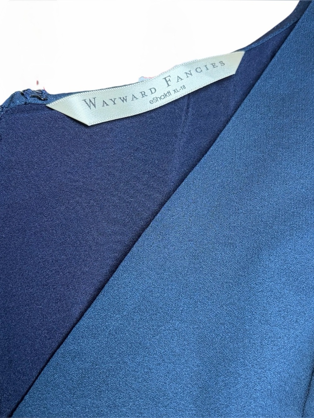 Wayward Fancies eShakti XL 18 Blue Ombre Star Dress Empire Waist - Picture 7 of 9